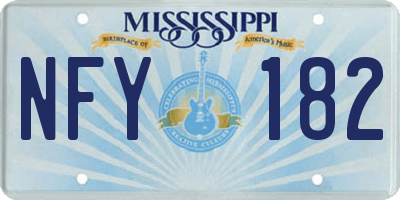 MS license plate NFY182