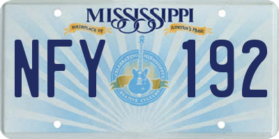 MS license plate NFY192