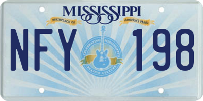 MS license plate NFY198