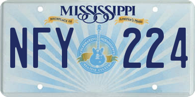 MS license plate NFY224