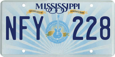 MS license plate NFY228