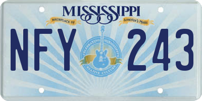 MS license plate NFY243