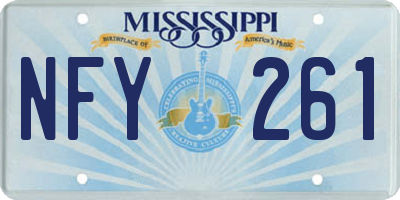 MS license plate NFY261
