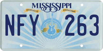 MS license plate NFY263