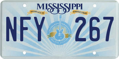 MS license plate NFY267