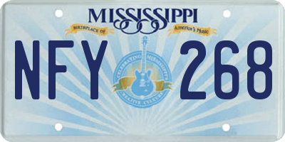 MS license plate NFY268