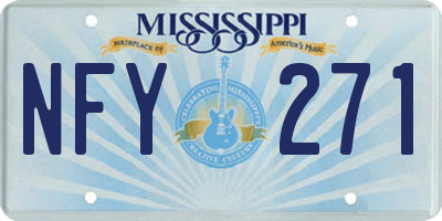 MS license plate NFY271