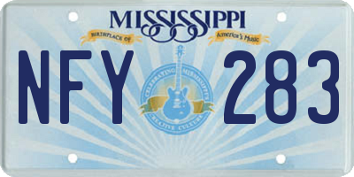 MS license plate NFY283
