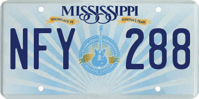 MS license plate NFY288