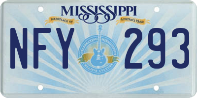 MS license plate NFY293