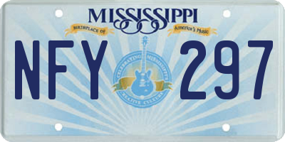 MS license plate NFY297
