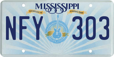 MS license plate NFY303