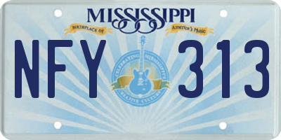 MS license plate NFY313