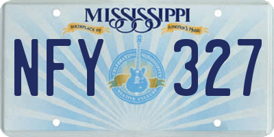 MS license plate NFY327