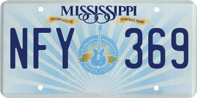 MS license plate NFY369