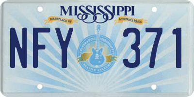 MS license plate NFY371
