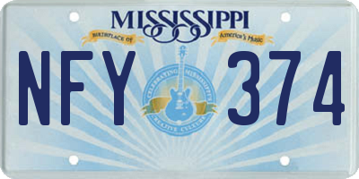 MS license plate NFY374