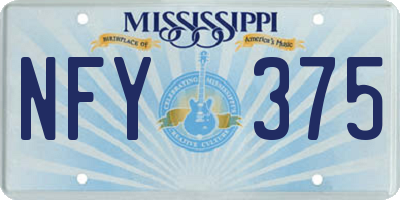 MS license plate NFY375
