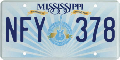 MS license plate NFY378