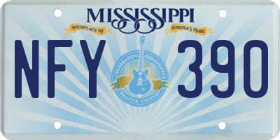 MS license plate NFY390