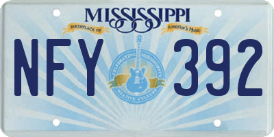 MS license plate NFY392