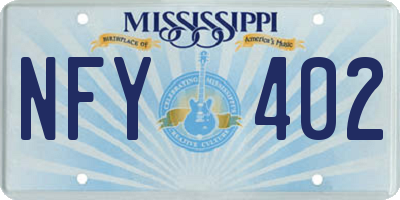 MS license plate NFY402