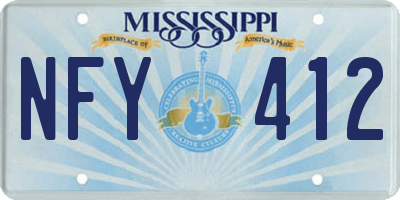 MS license plate NFY412