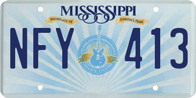 MS license plate NFY413