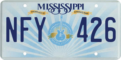 MS license plate NFY426