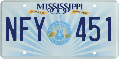 MS license plate NFY451