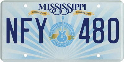 MS license plate NFY480