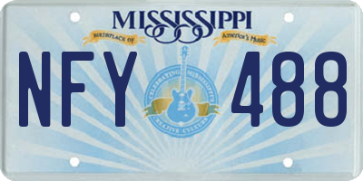 MS license plate NFY488