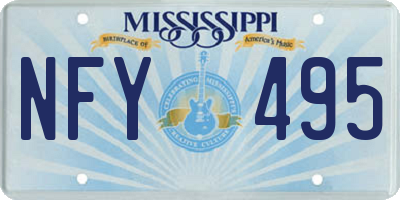 MS license plate NFY495