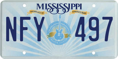 MS license plate NFY497