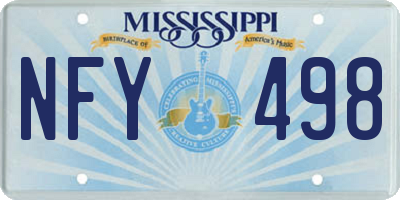 MS license plate NFY498