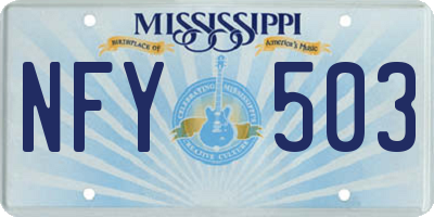 MS license plate NFY503