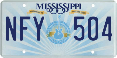 MS license plate NFY504