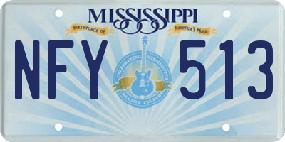 MS license plate NFY513