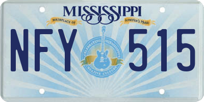 MS license plate NFY515