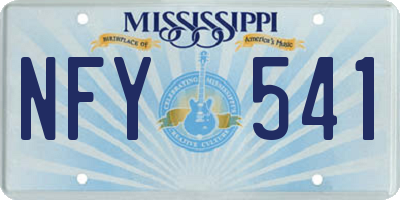 MS license plate NFY541