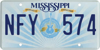 MS license plate NFY574