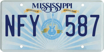 MS license plate NFY587