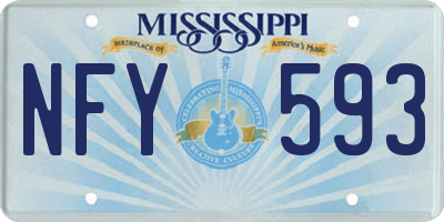 MS license plate NFY593