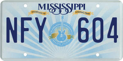 MS license plate NFY604