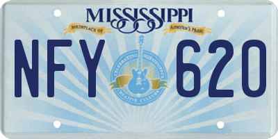 MS license plate NFY620