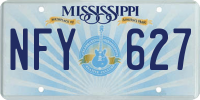 MS license plate NFY627