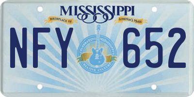 MS license plate NFY652