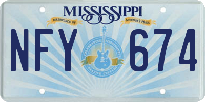 MS license plate NFY674