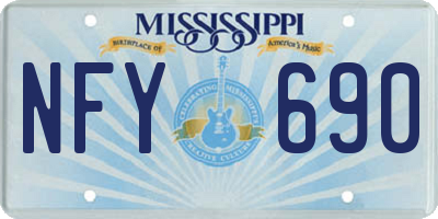MS license plate NFY690