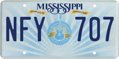 MS license plate NFY707